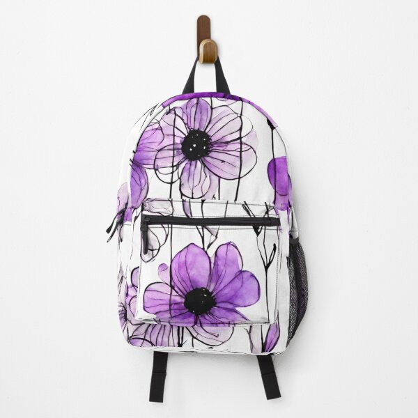 Item preview, Charming Aquarelle Flower Black Ink: Soft Hues and Detailed Floral Pattern designed and sold by Blink Art Studio.
