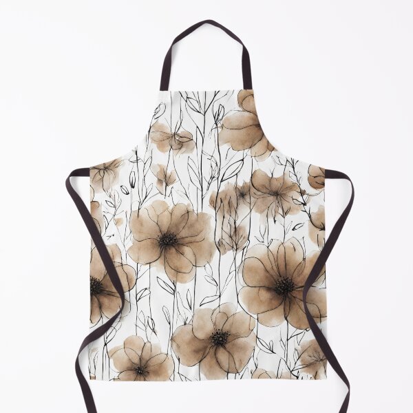 Item preview, Charming Aquarelle Flower Black Ink: Soft Hues and Detailed Floral Pattern designed and sold by Blink Art Studio.