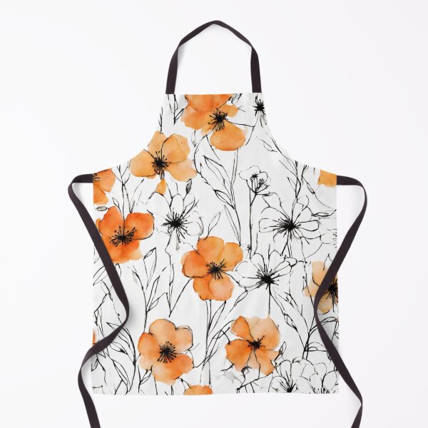 Item preview, Charming Aquarelle Flower Black Ink: Soft Hues and Detailed Floral Pattern designed and sold by Blink Art Studio.