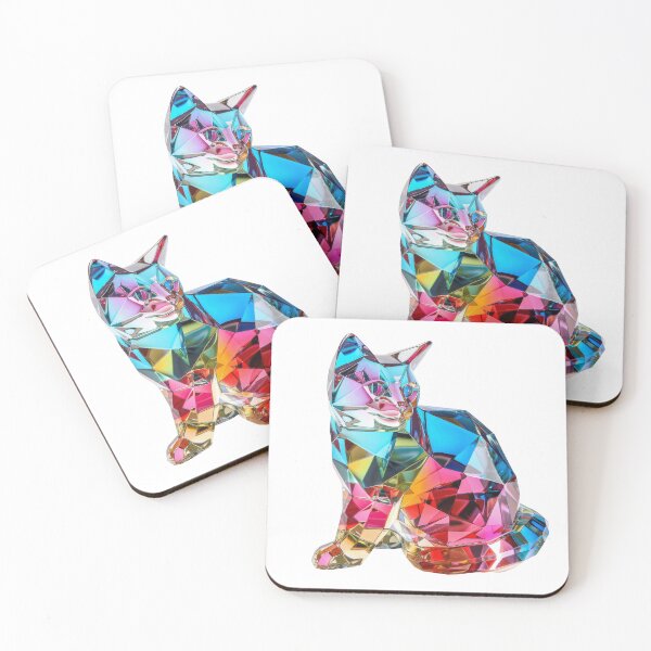 Item preview, Colourful Crystal Glass Cat Figurine designed and sold by Graphics By Craig.
