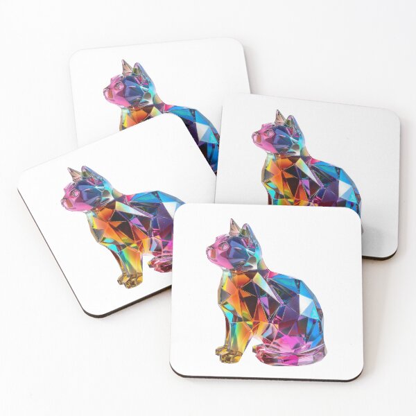 Item preview, Colourful Crystal Glass Cat Figurine designed and sold by Graphics By Craig.
