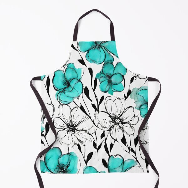 Item preview, Charming Aquarelle Flower Black Ink: Soft Hues and Detailed Floral Pattern designed and sold by Blink Art Studio.