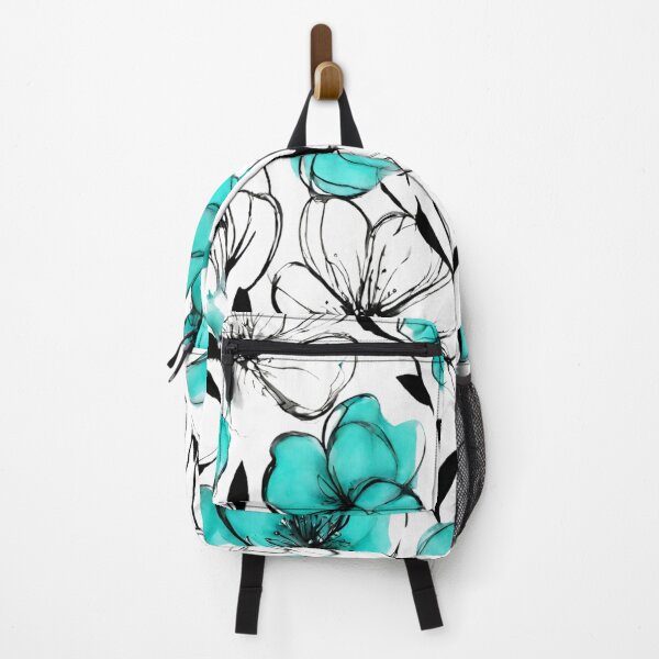 Item preview, Charming Aquarelle Flower Black Ink: Soft Hues and Detailed Floral Pattern designed and sold by Blink Art Studio.