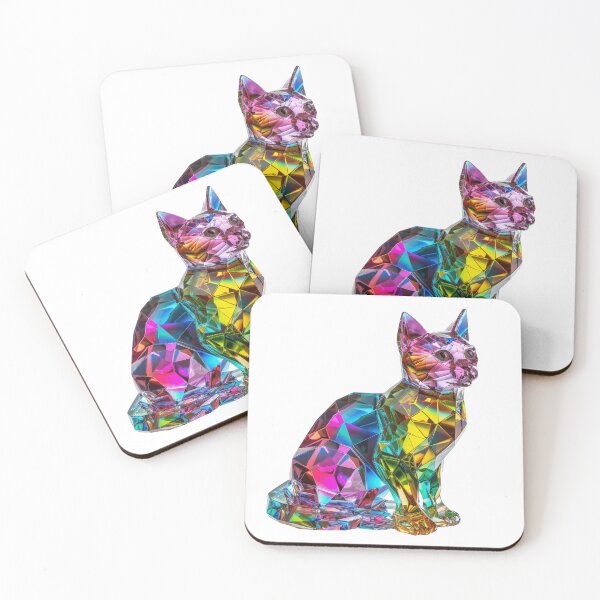 Item preview, Colourful Crystal Glass Cat Figurine designed and sold by Graphics By Craig.
