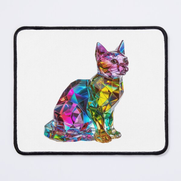 Item preview, Colourful Crystal Glass Cat Figurine designed and sold by Graphics By Craig.