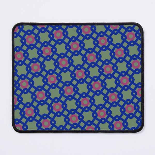 Item preview, Blue & Pink Chain Link Pattern Chinese Enduring Stencils designed and sold by Alchemy-A-La-G.
