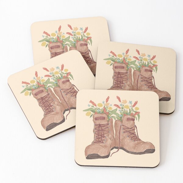 Item preview, Hiking Boots with Flowers designed and sold by jeffreygoong.