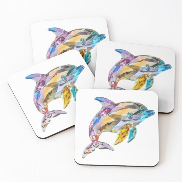 Item preview, Colourful Crystal Glass Dolphin Figurine designed and sold by Graphics By Craig.
