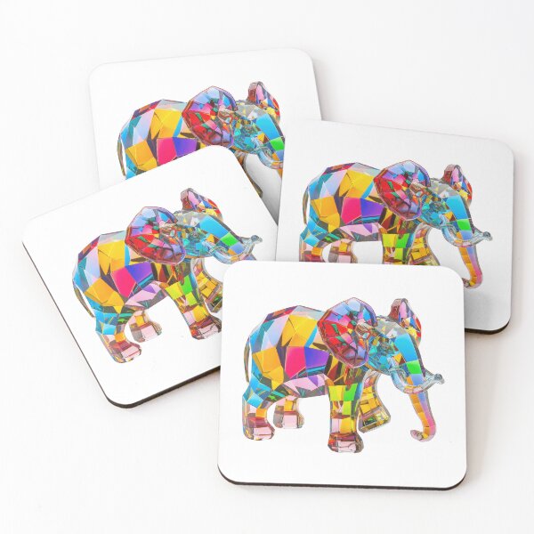 Item preview, Colourful Crystal Glass Elephant Figurine designed and sold by Graphics By Craig.