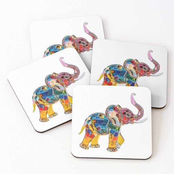 Item preview, Colourful Crystal Glass Elephant Figurine designed and sold by Graphics By Craig.