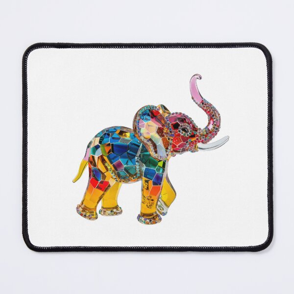 Item preview, Colourful Crystal Glass Elephant Figurine designed and sold by Graphics By Craig.