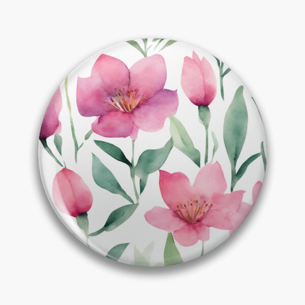 Item preview, Charming Aquarelle Flower: Soft Hues and Detailed Floral Pattern designed and sold by Blink Art Studio.