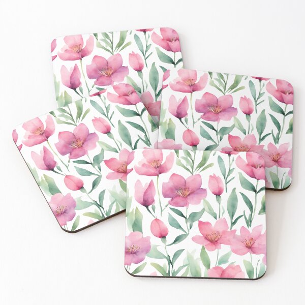 Item preview, Charming Aquarelle Flower: Soft Hues and Detailed Floral Pattern designed and sold by Blink Art Studio.