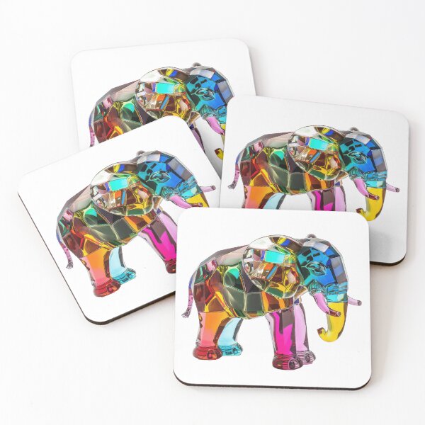 Item preview, Colourful Crystal Glass Elephant Figurine designed and sold by Graphics By Craig.