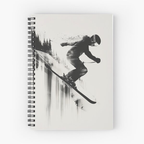 Item preview, Dynamic ski jump monochrome colour palette Active Outdoors Inspired Art designed and sold by CDC40.
