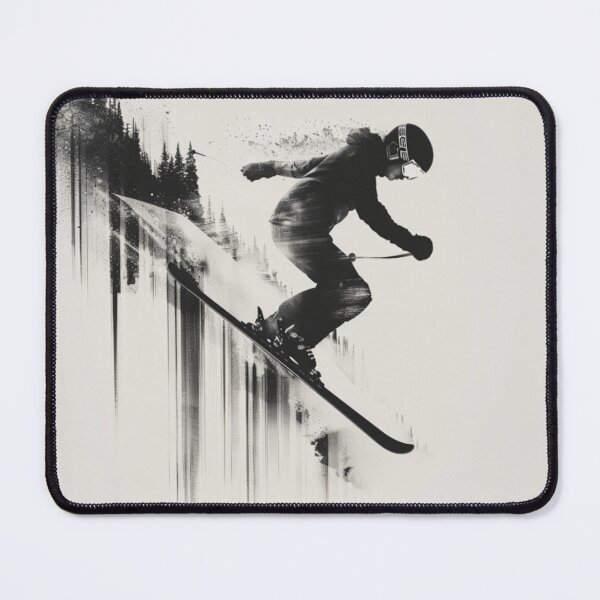 Item preview, Dynamic ski jump monochrome colour palette Active Outdoors Inspired Art designed and sold by CDC40.