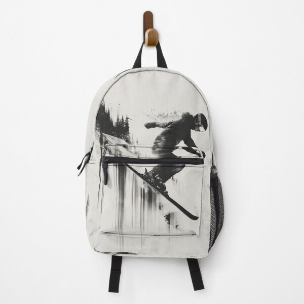 Item preview, Dynamic ski jump monochrome colour palette Active Outdoors Inspired Art designed and sold by CDC40.