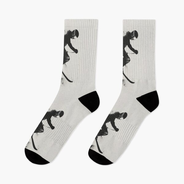 Item preview, Dynamic ski jump monochrome colour palette Active Outdoors Inspired Art designed and sold by CDC40.