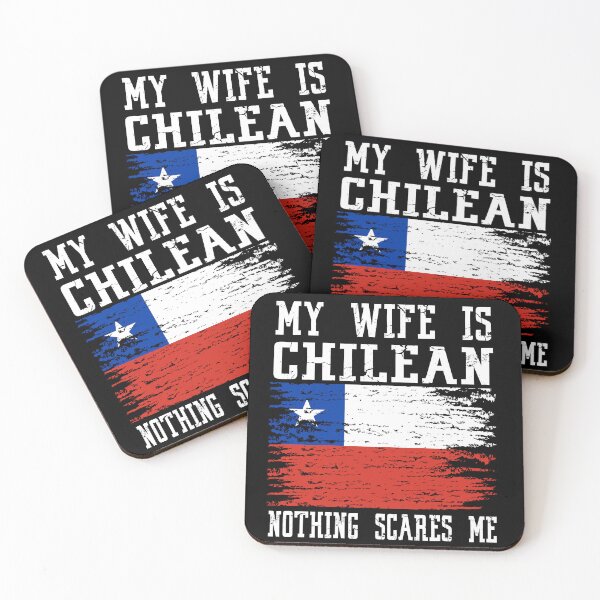 Item preview, My Wife Is Chilean Nothing Scares Me Vintage Chilean Flag designed and sold by Red-Gifts.