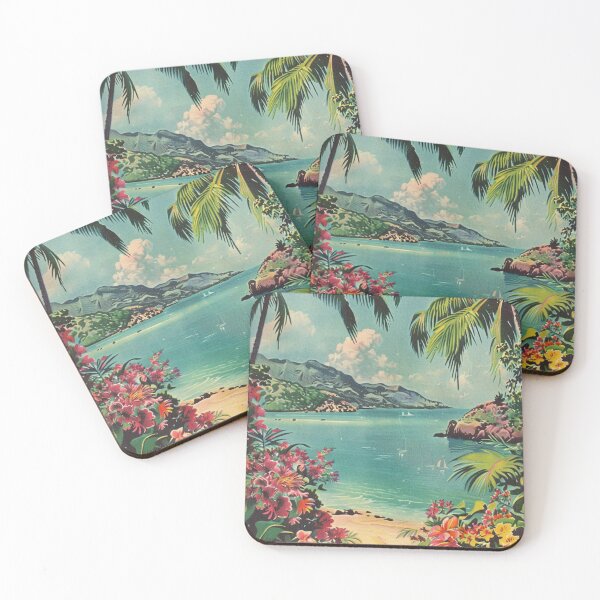 Item preview, Vintage Hawaii Beach Cove Retro Minimalist Art designed and sold by LVTFCOarts.