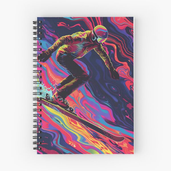 Item preview, Dynamic ski jump psychedelic twist Active Outdoors Inspired Art designed and sold by CDC40.