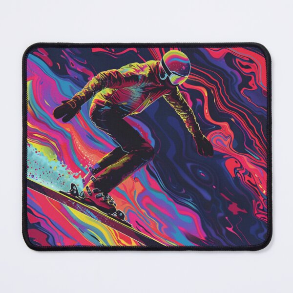 Item preview, Dynamic ski jump psychedelic twist Active Outdoors Inspired Art designed and sold by CDC40.