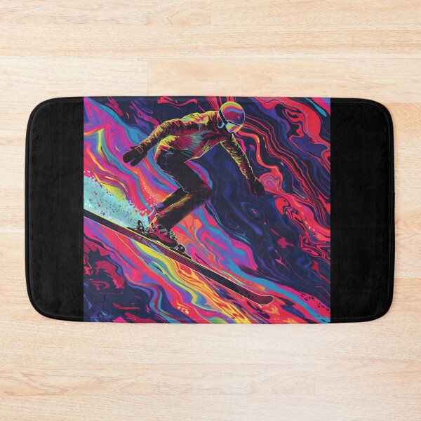 Item preview, Dynamic ski jump psychedelic twist Active Outdoors Inspired Art designed and sold by CDC40.