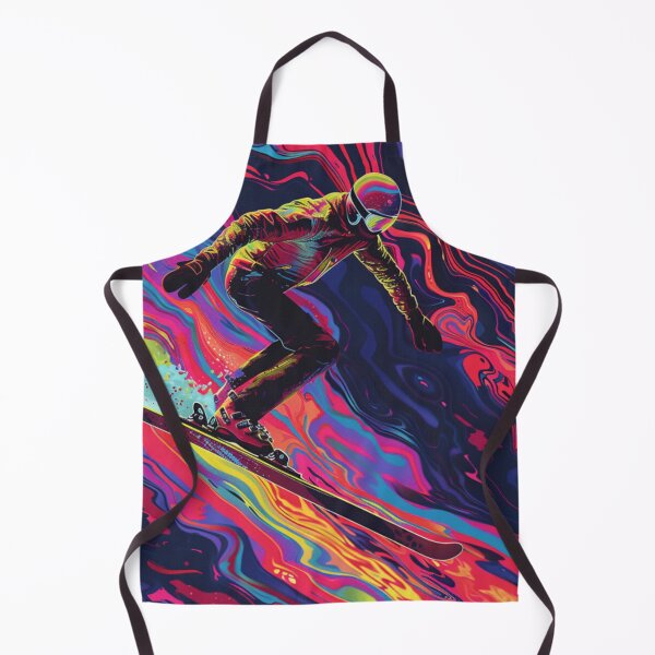Item preview, Dynamic ski jump psychedelic twist Active Outdoors Inspired Art designed and sold by CDC40.