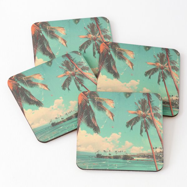 Item preview, Vintage Tropical Hawaii Beach Scenery Minimalist Art designed and sold by LVTFCOarts.