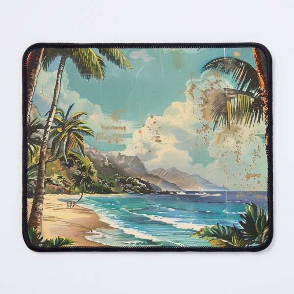Item preview, Vintage Tropical Hawaiian Beach Cove Art designed and sold by LVTFCOarts.