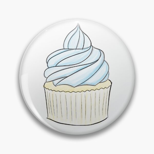 Item preview, Blue cute cupcake cake icing designed and sold by clinoei.