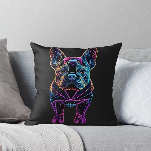 Item preview, Geometric Neon Lines French Bulldog designed and sold by CandyApparel.