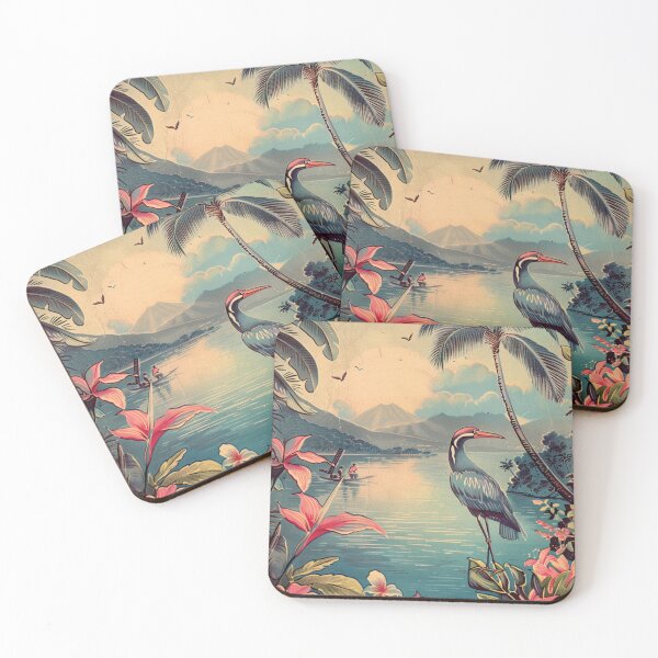 Item preview, Vintage Hawaii Flowers Birds Graphic Art designed and sold by LVTFCOarts.