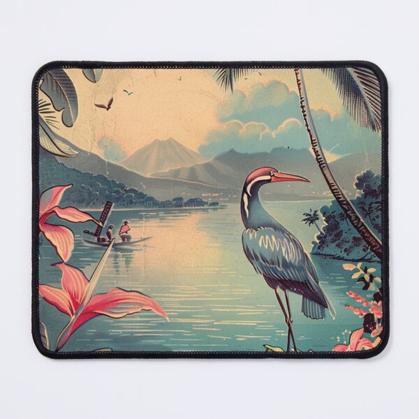 Item preview, Vintage Hawaii Flowers Birds Graphic Art designed and sold by LVTFCOarts.