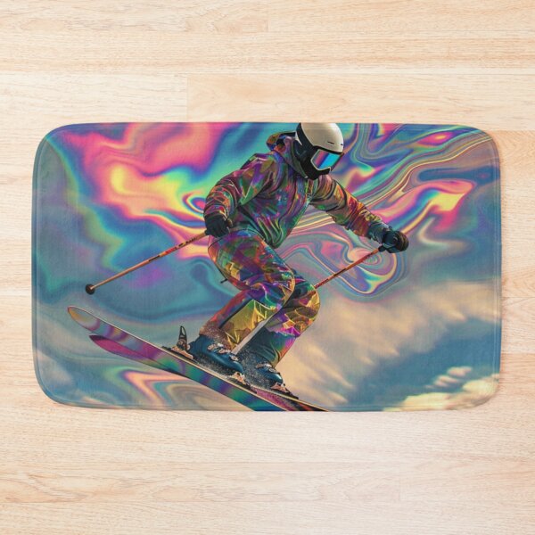 Item preview, Dynamic ski jump psychedelic twist Active Outdoors Inspired Art designed and sold by CDC40.