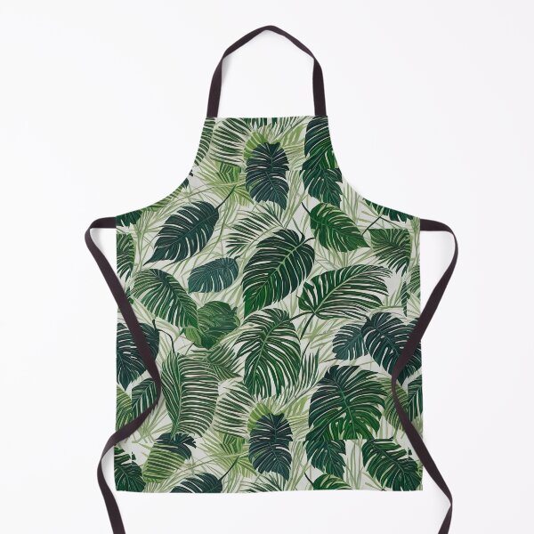 Item preview, Exotic jungle pattern palm leaves in various shades of green designed and sold by Frostquest.
