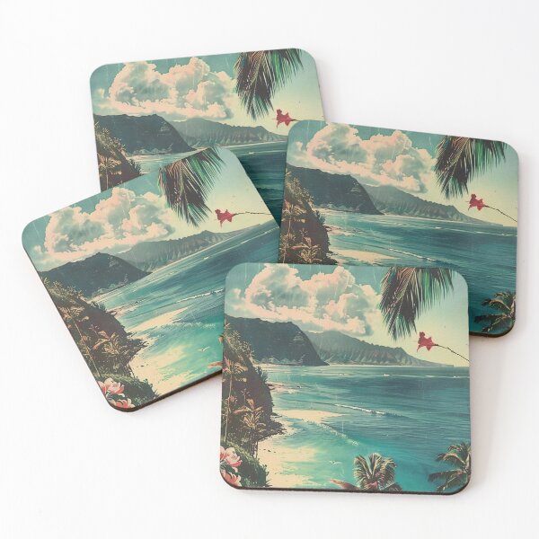 Item preview, Vintage Hawaii Ocean Nature View Graphic Art designed and sold by LVTFCOarts.