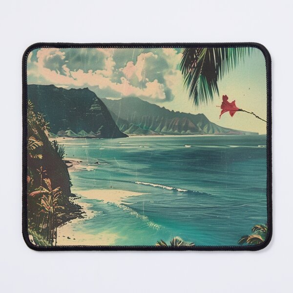 Item preview, Vintage Hawaii Ocean Nature View Graphic Art designed and sold by LVTFCOarts.