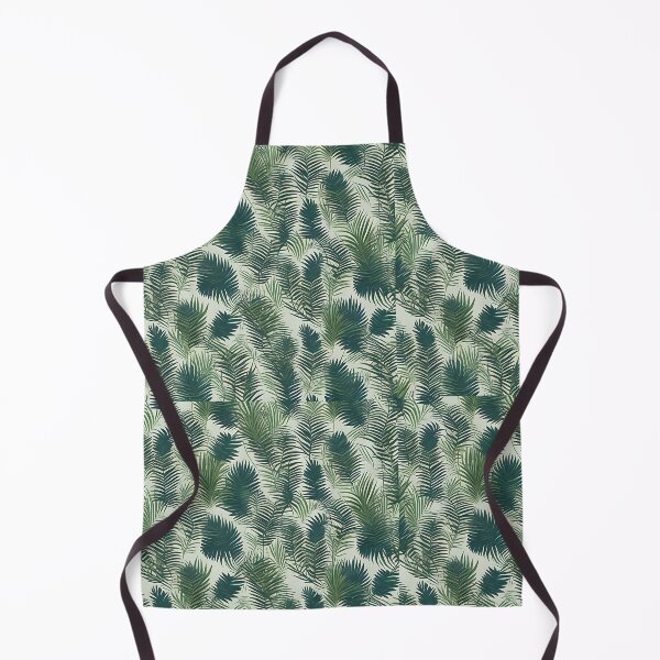 Item preview, Exotic jungle pattern palm leaves in various shades of green designed and sold by Frostquest.