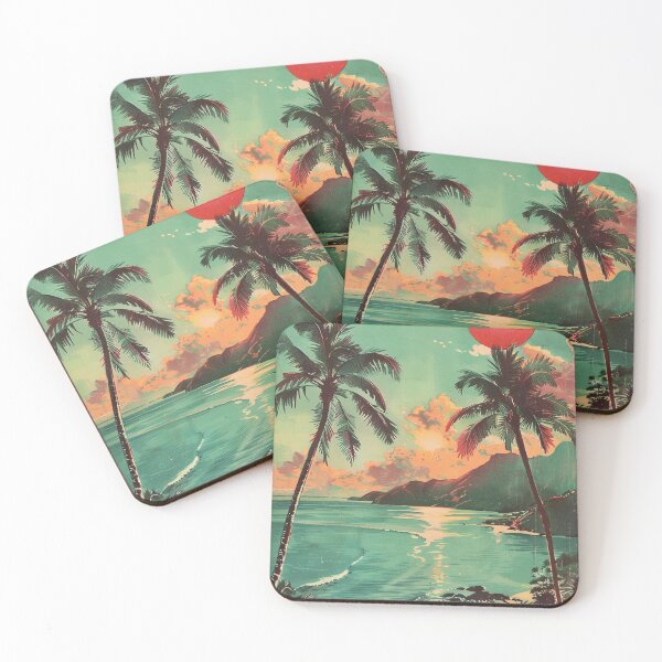 Item preview, Vintage Hawaii Sunset Aesthetic Surreal Graphic Art designed and sold by LVTFCOarts.