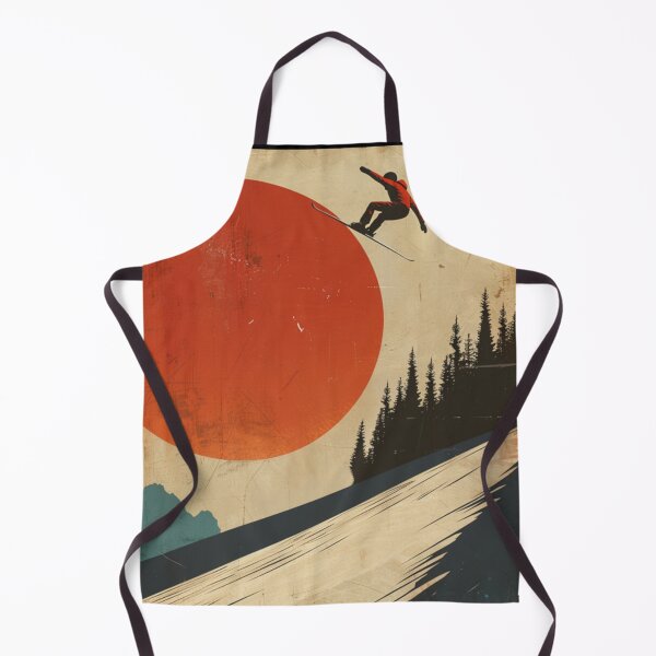 Item preview, Dynamic ski jump retro-inspired backdrop Active Outdoors Inspired Art designed and sold by CDC40.