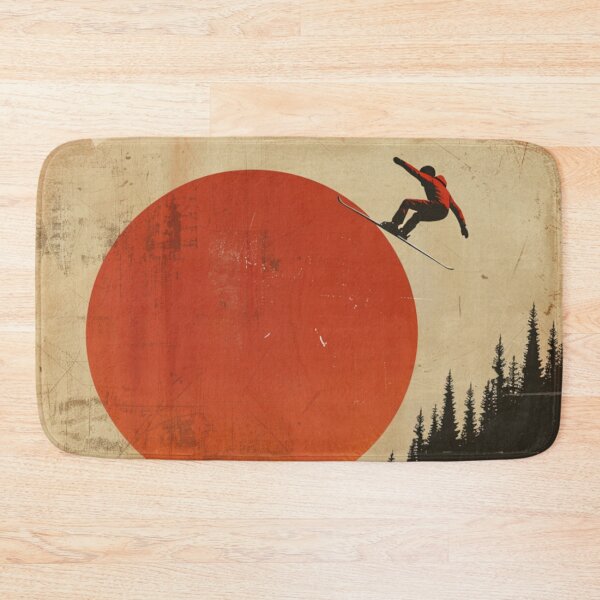 Item preview, Dynamic ski jump retro-inspired backdrop Active Outdoors Inspired Art designed and sold by CDC40.