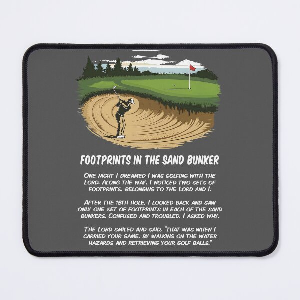 Item preview, Footprints in the Sand Bunker Golf Christian Humor designed and sold by KingdomEmporium.