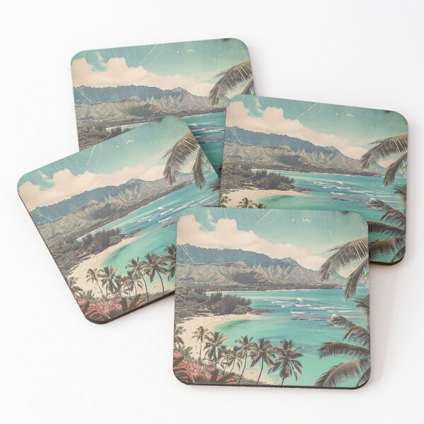 Item preview, Vintage Tropical Hawaiian Beach Waves Aesthetic Vibe designed and sold by LVTFCOarts.