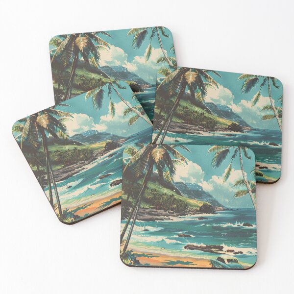Item preview, Vintage Hawaiian Beach Drive Nostalgic Graphic Art designed and sold by LVTFCOarts.