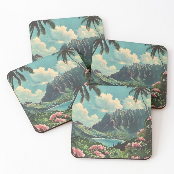 Item preview, Vintage Hawaiian Forest Flowers Tropical Vibe designed and sold by LVTFCOarts.