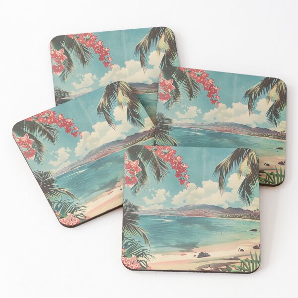 Item preview, Vintage Tropical Hawaiian Beach Cove View Aesthetic designed and sold by LVTFCOarts.