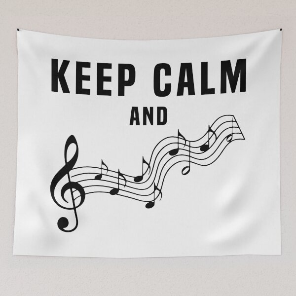 Aperçu de l'œuvre Keep Calm and Music créée et vendue par fourretout.