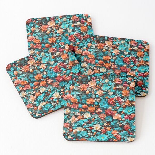 Item preview, Vibrant flowers seamless pattern retro vintage 80s design designed and sold by BorgSpareParts.