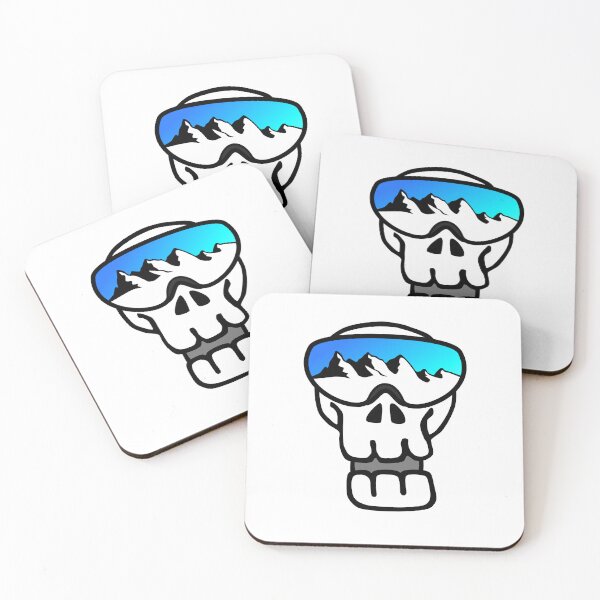 Item preview, Skiing Skull: Funny Digital Drawing with Goggles designed and sold by RiciPaneto.